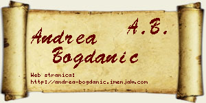 Andrea Bogdanić vizit kartica